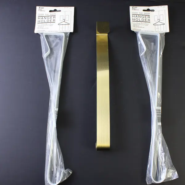 Spectrum Lot of 3 Over the Door Hangers White Gold Home Decor
