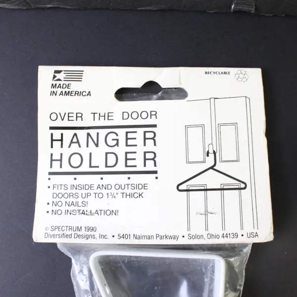 Spectrum Lot of 3 Over the Door Hangers White Gold Home Decor