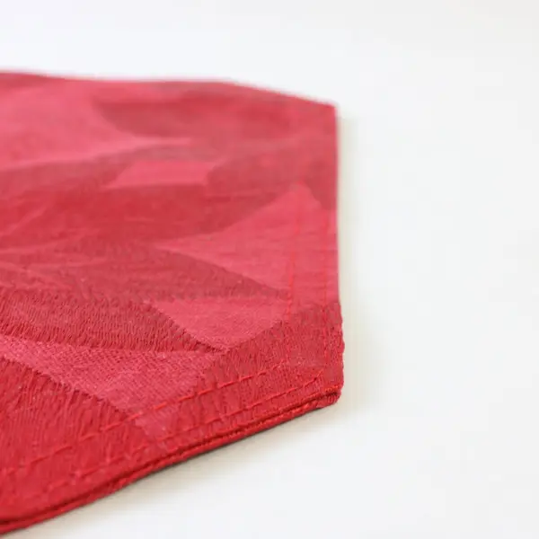 Set of 2 Trim A Home Red Poinsettia Placemats Holiday Table Decor