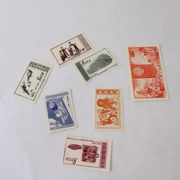 Lot of 7 PRC China 800 Yuan Commemorative Stamps 1952-1954 MLH