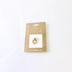 Roman Inc Angels on High Lapel Pin Green Red Clear Stones NWT