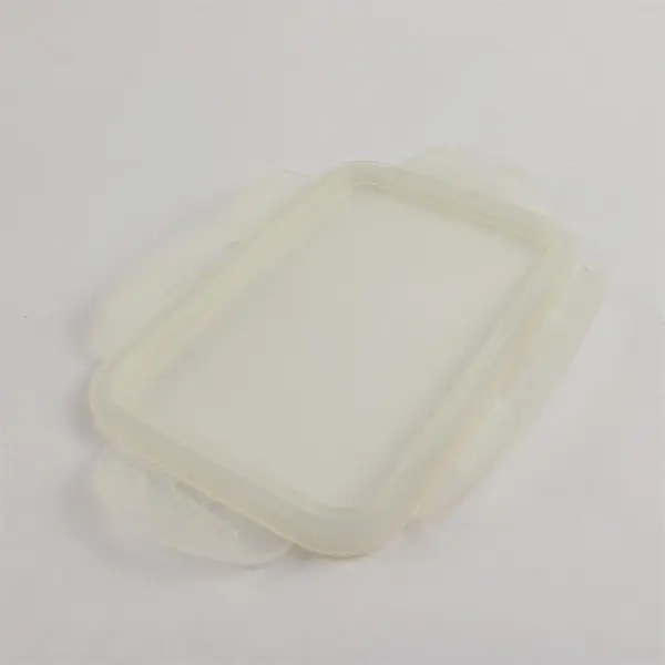 Blue Teal Collapsible Silicone Food Storage Container With Lid