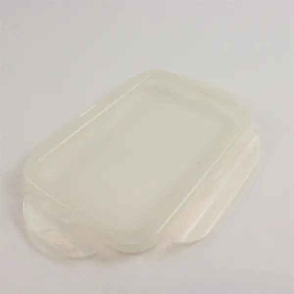 Blue Teal Collapsible Silicone Food Storage Container With Lid