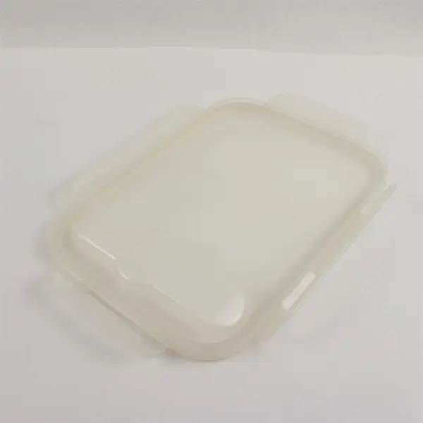 Blue Collapsible 3-Compartment Food Storage Container w/ Fork Spoon