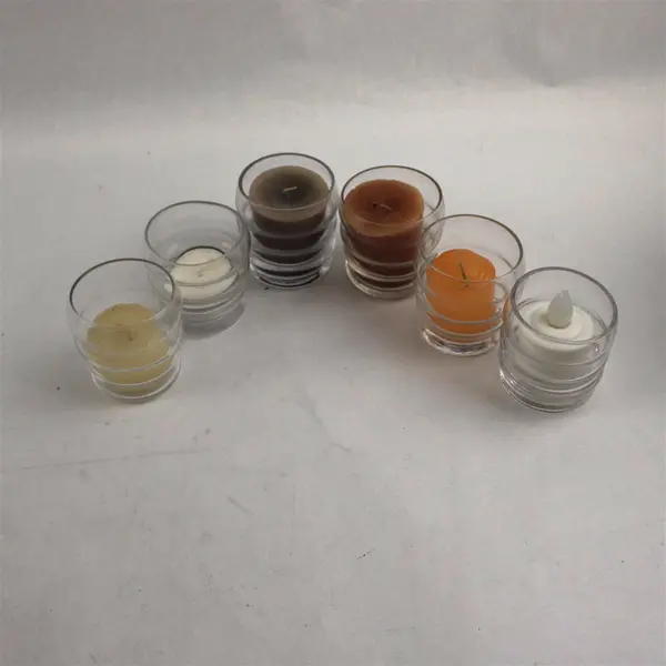 Hosley Set of 12 Clear Glass Votive Tealight Cups 2.5in Used