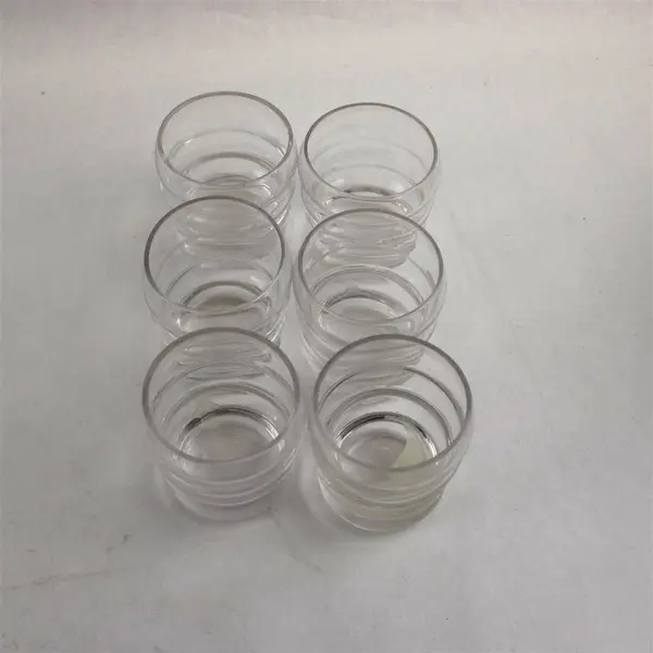 Hosley Set of 12 Clear Glass Votive Tealight Cups 2.5in Used
