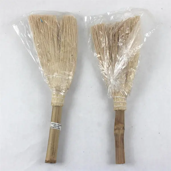 Two Handmade Cottage Product Handheld Brooms Made in Philippines