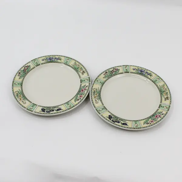 Set of 2 Farberware Chantilly Stoneware Salad Plates 7.5" 