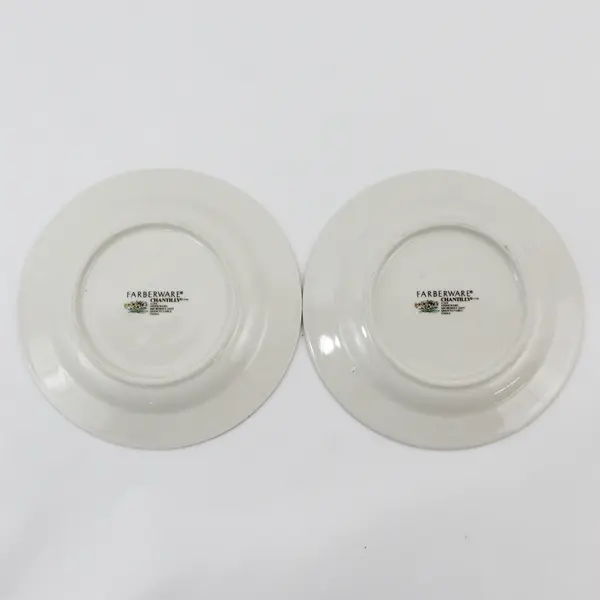 Set of 2 Farberware Chantilly Stoneware Salad Plates 7.5" 