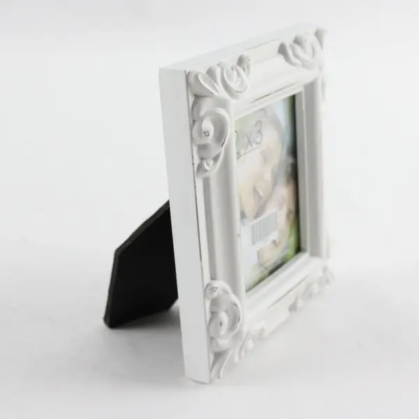 Hobby Lobby White Embossed Picture Frame 2.5"x 3" Pictures