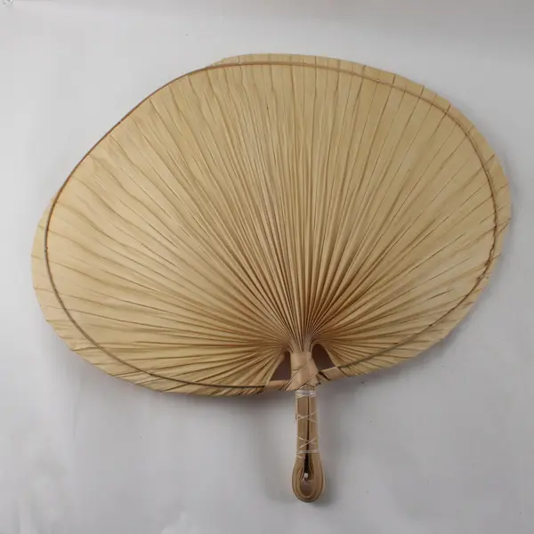 Lot of Six Hand Woven Palm Leaf Fans Unbranded Pre-owned Good Condition