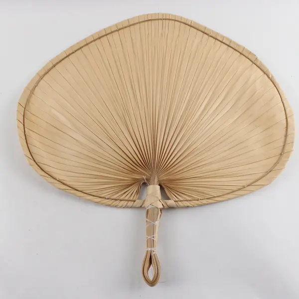 Lot of Six Hand Woven Palm Leaf Fans Unbranded Pre-owned Good Condition