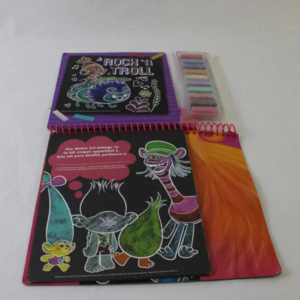 Lot of 3 Mixed Kids Books Coloring Activity Once Upon a Time, Dinosaurs, Trolls 
