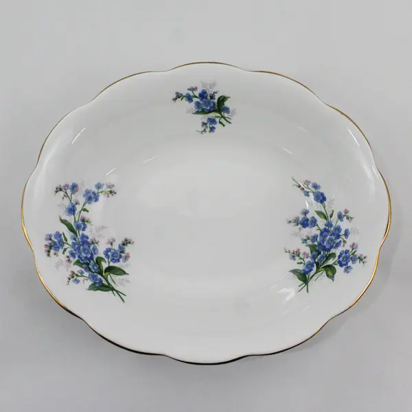 Royal Albert Forget Me Not Bone China Oval Serving Bowl England 9"