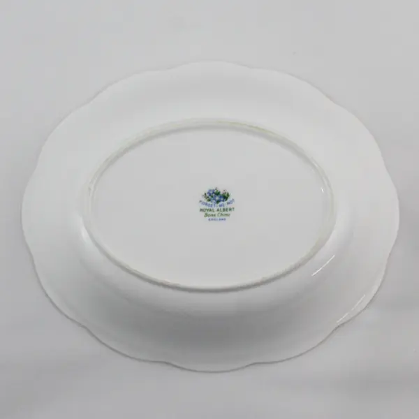 Royal Albert Forget Me Not Bone China Oval Serving Bowl England 9"