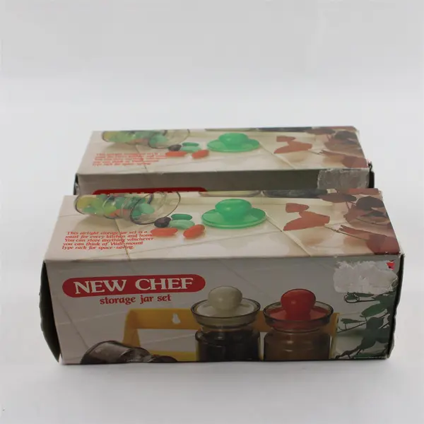 New Chef 3-Piece Storage Jar Set 86230 Kitchen Canisters Open Box