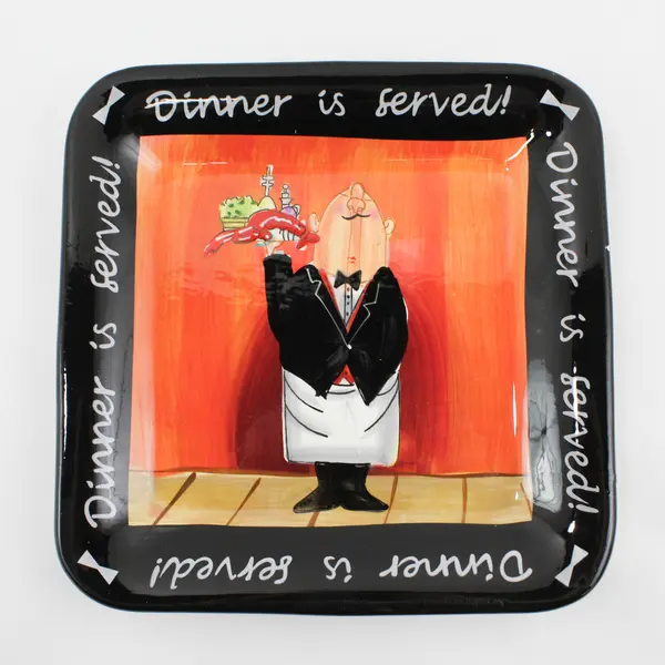 Certified International Square Plate By Tracy Flickinger Dinner Is Served  