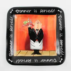 Certified International Square Plate By Tracy Flickinger Dinner Is Served  