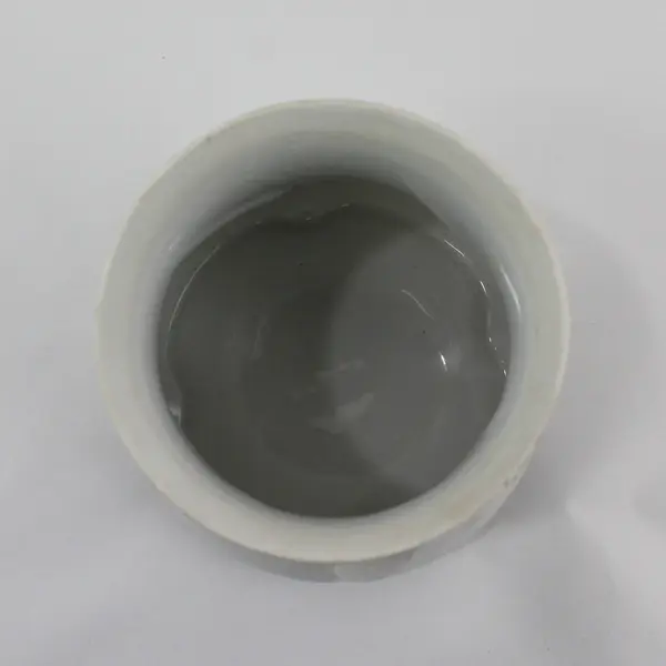 CB White Ceramic Vase 5.5" Impressed Wave Pattern Japan