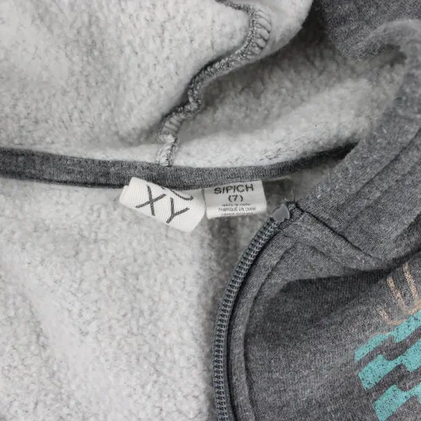 Roxy Full Zip Hoodie Girls Size Small (7) Gray Sunset Graphic 