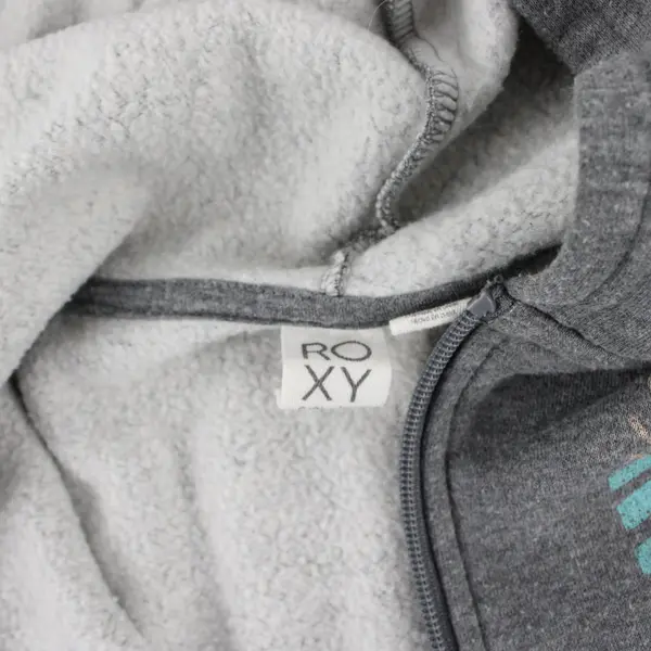Roxy Full Zip Hoodie Girls Size Small (7) Gray Sunset Graphic 