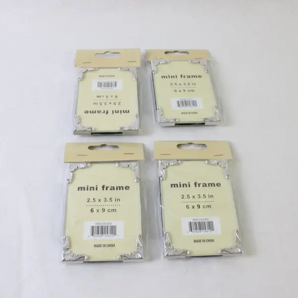 Lot of 4 Harbortown Ornate Trim Small Picture Frames 2.5"x3.5" New