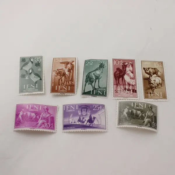 Lot Of 8 Ifni 1955-1960 Commemorative Stamps Mint Never Hinged