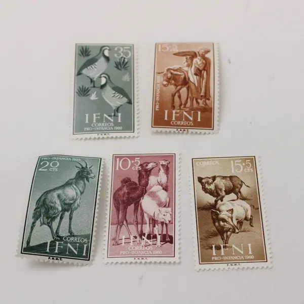 Lot Of 8 Ifni 1955-1960 Commemorative Stamps Mint Never Hinged