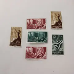 Lot Of 6 Fernando Poo Stamps 1960 Mint Never Hinged