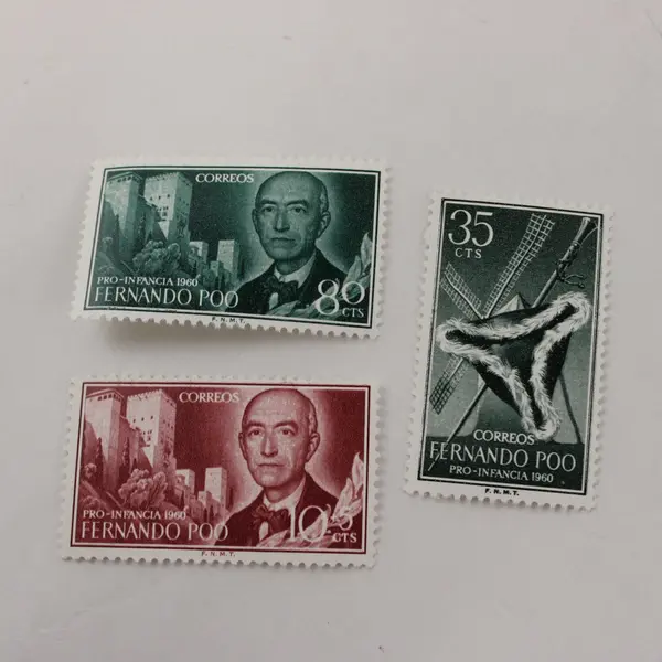 Lot Of 6 Fernando Poo Stamps 1960 Mint Never Hinged