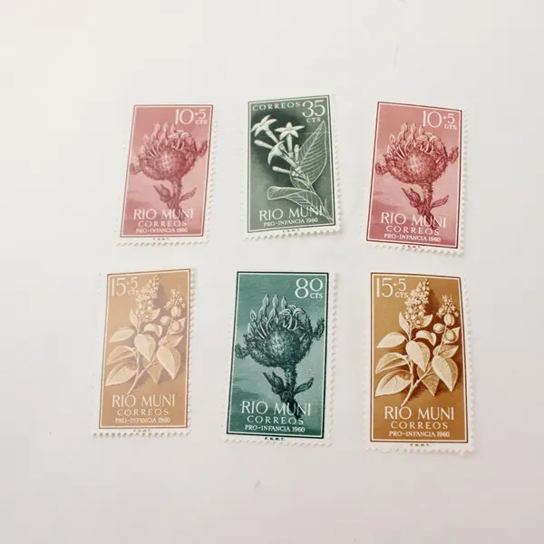 Lot Of 6 Rio Muni Commemorative 1960 Stamps Mint Never Hinged