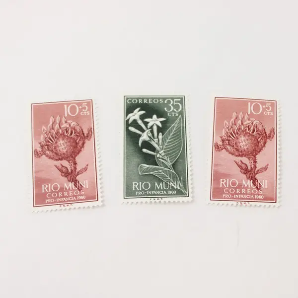 Lot Of 6 Rio Muni Commemorative 1960 Stamps Mint Never Hinged