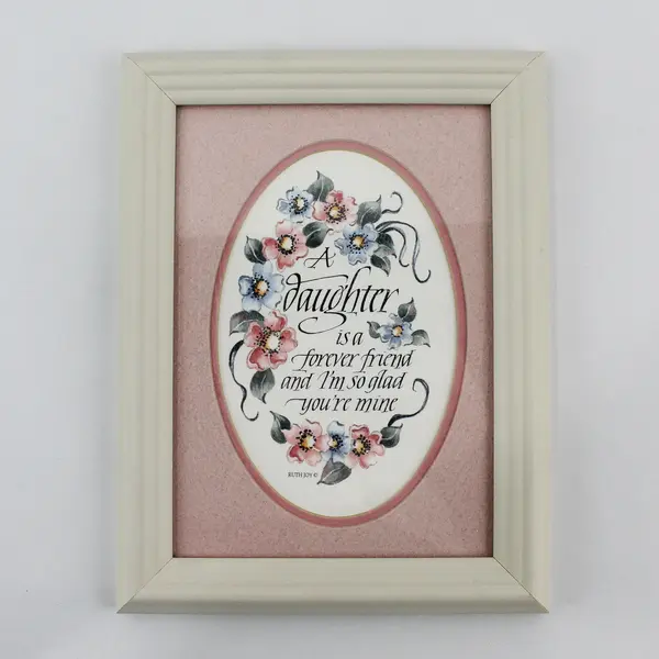 VTG 1994 Ruth Joy A Daughter Is A Forever Friend Framed Print 6x8