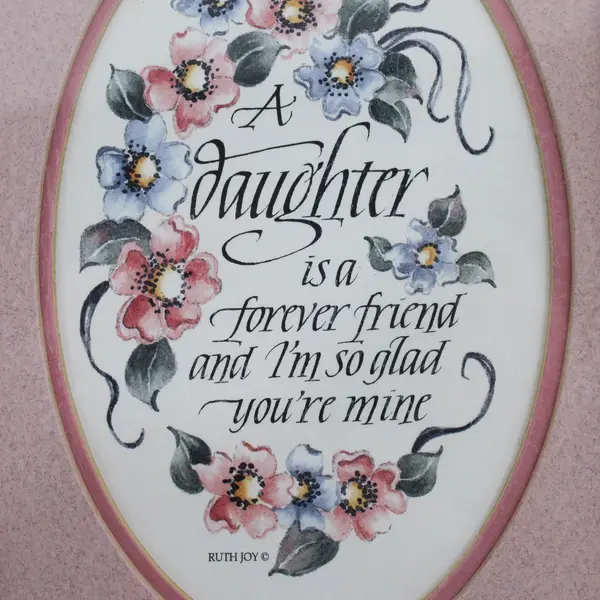 VTG 1994 Ruth Joy A Daughter Is A Forever Friend Framed Print 6x8