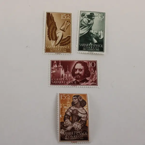 Lot of 9 Spanish Sahara Pro Infancia 1959/1960 Mint Never Hinged Stamps