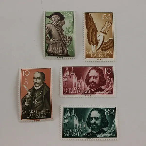 Lot of 9 Spanish Sahara Pro Infancia 1959/1960 Mint Never Hinged Stamps