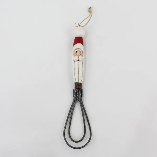 Midwest of Cannon Falls Eddie Walker Santa Metal Whisk Ornament 8”