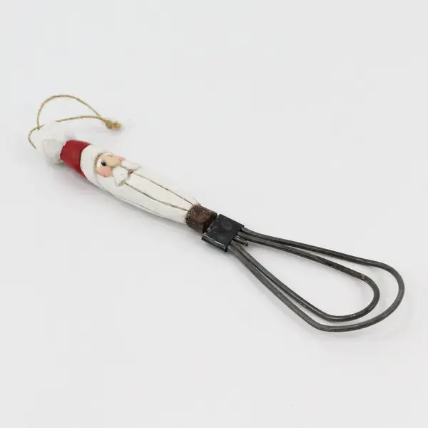 Midwest of Cannon Falls Eddie Walker Santa Metal Whisk Ornament 8”