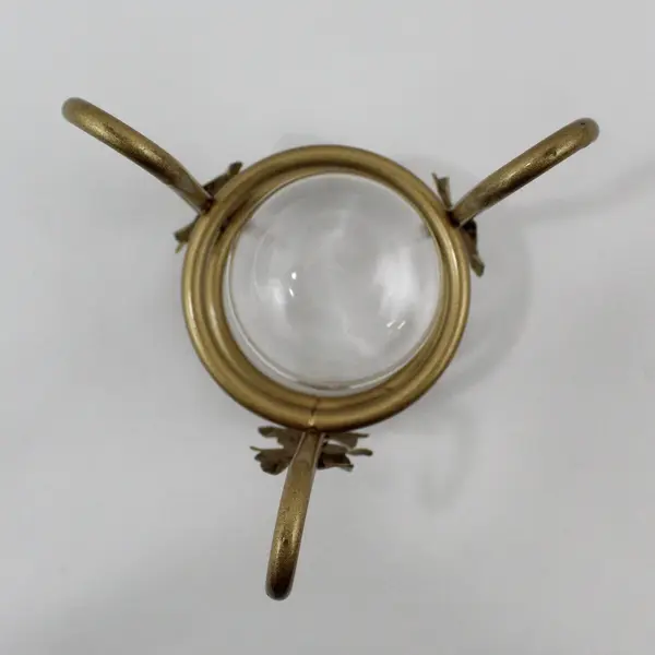 Vintage Gold-Tone Metal Maple Leaf Tealight Holder 4-3/4"