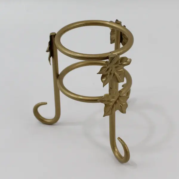 Vintage Gold-Tone Metal Maple Leaf Tealight Holder 4-3/4"