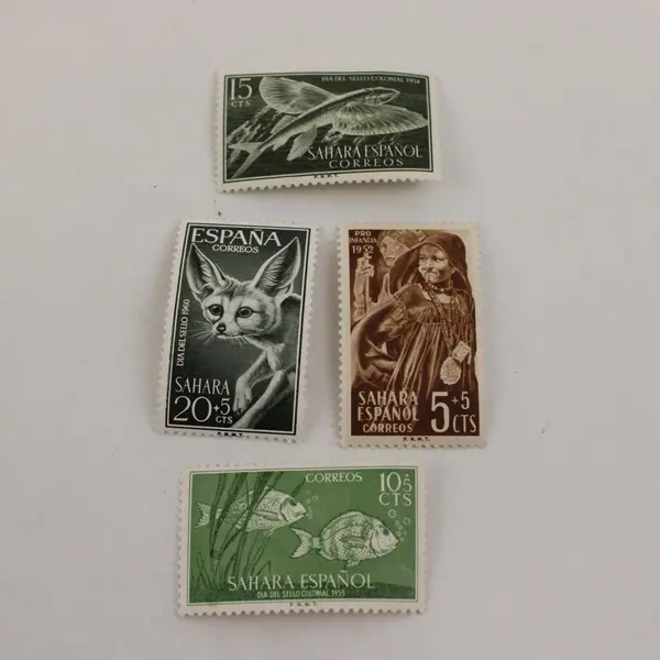 Lot Of 8 Spanish Sahara Commemorative Stamps Mint Lightly Hinged