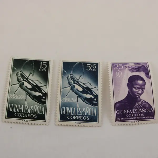 Lot Of 7 Spanish Guinea Stamps 1952-1955 Mint Hinged 