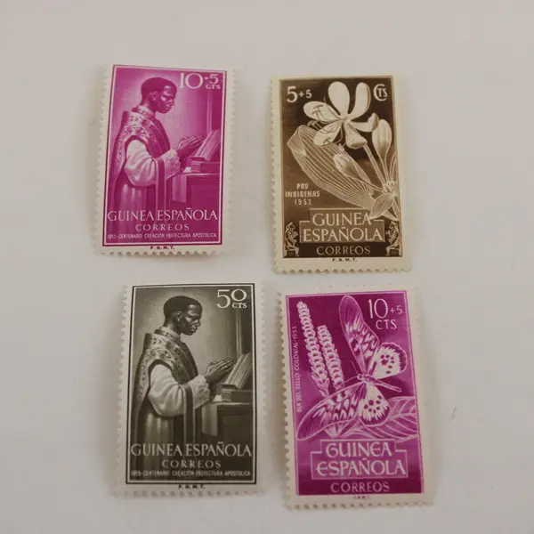 Lot Of 7 Spanish Guinea Stamps 1952-1955 Mint Hinged 