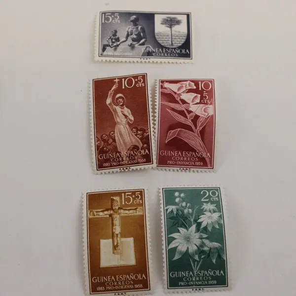 Lot Of 10 Spanish Guinea Stamps 1956-1959 Mint Hinged 