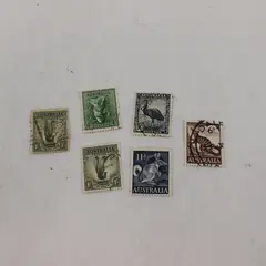 Lot Of 6 Australia Animal Stamps 1930s-1940s Used