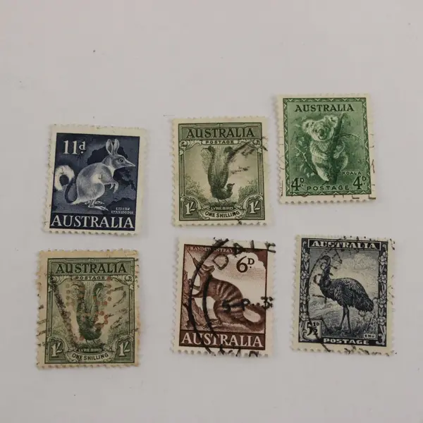 Lot Of 6 Australia Animal Stamps 1930s-1940s Used