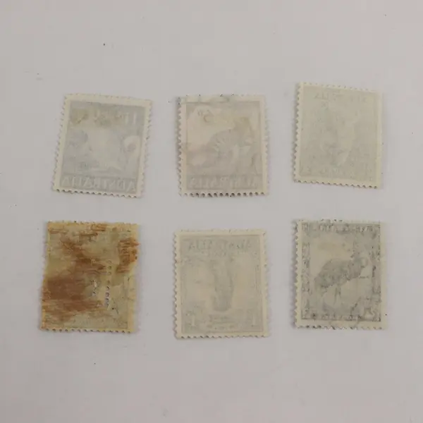 Lot Of 6 Australia Animal Stamps 1930s-1940s Used