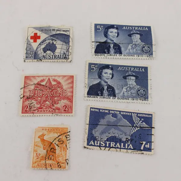 Mixed Lot 11 Used Australia Postage Stamps 1940s-1960s