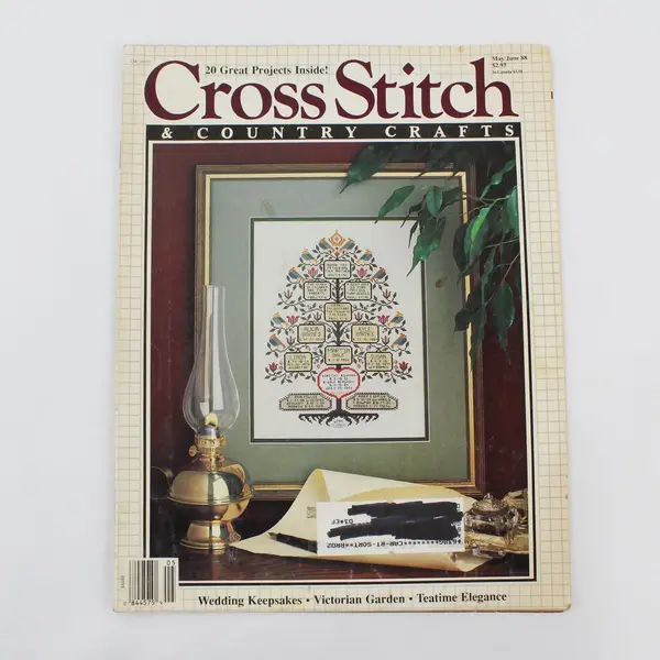 VTG Lot of 2 Cross Stitch & Country Crafts Magazines May/June 1988 Mar/Apr 1989