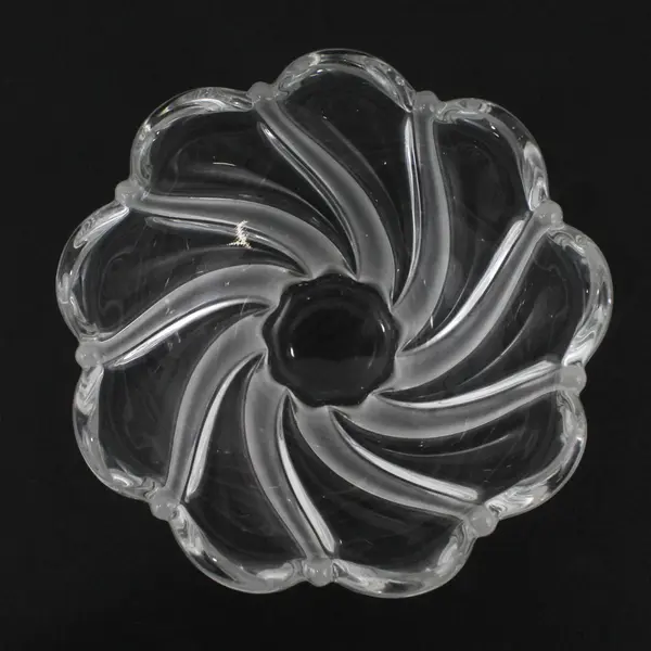 Mikasa Peppermint Swirl Frosted Crystal Bowl 5.5"